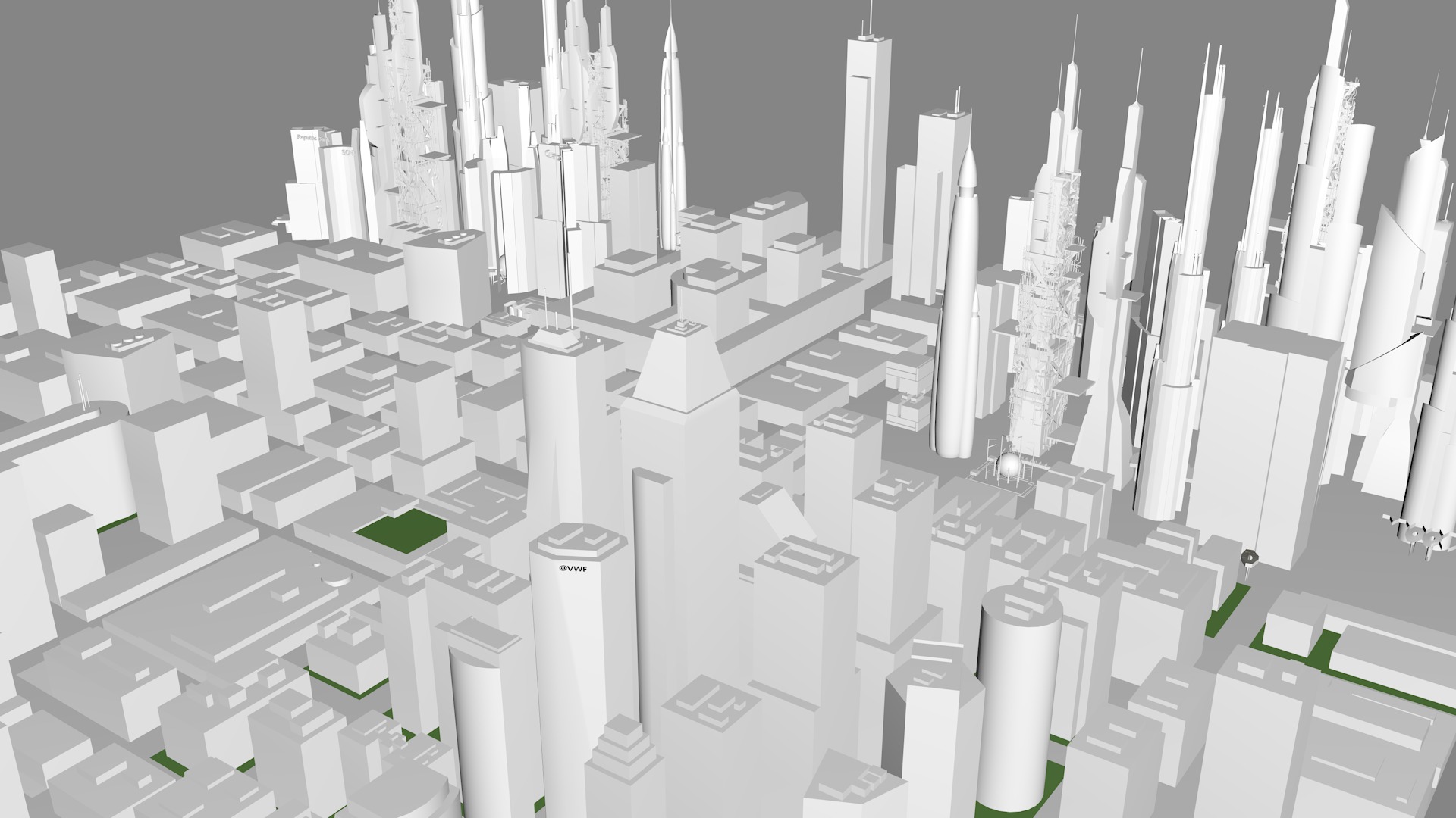 Buildings City building industrial park commercial housing 3D model_9