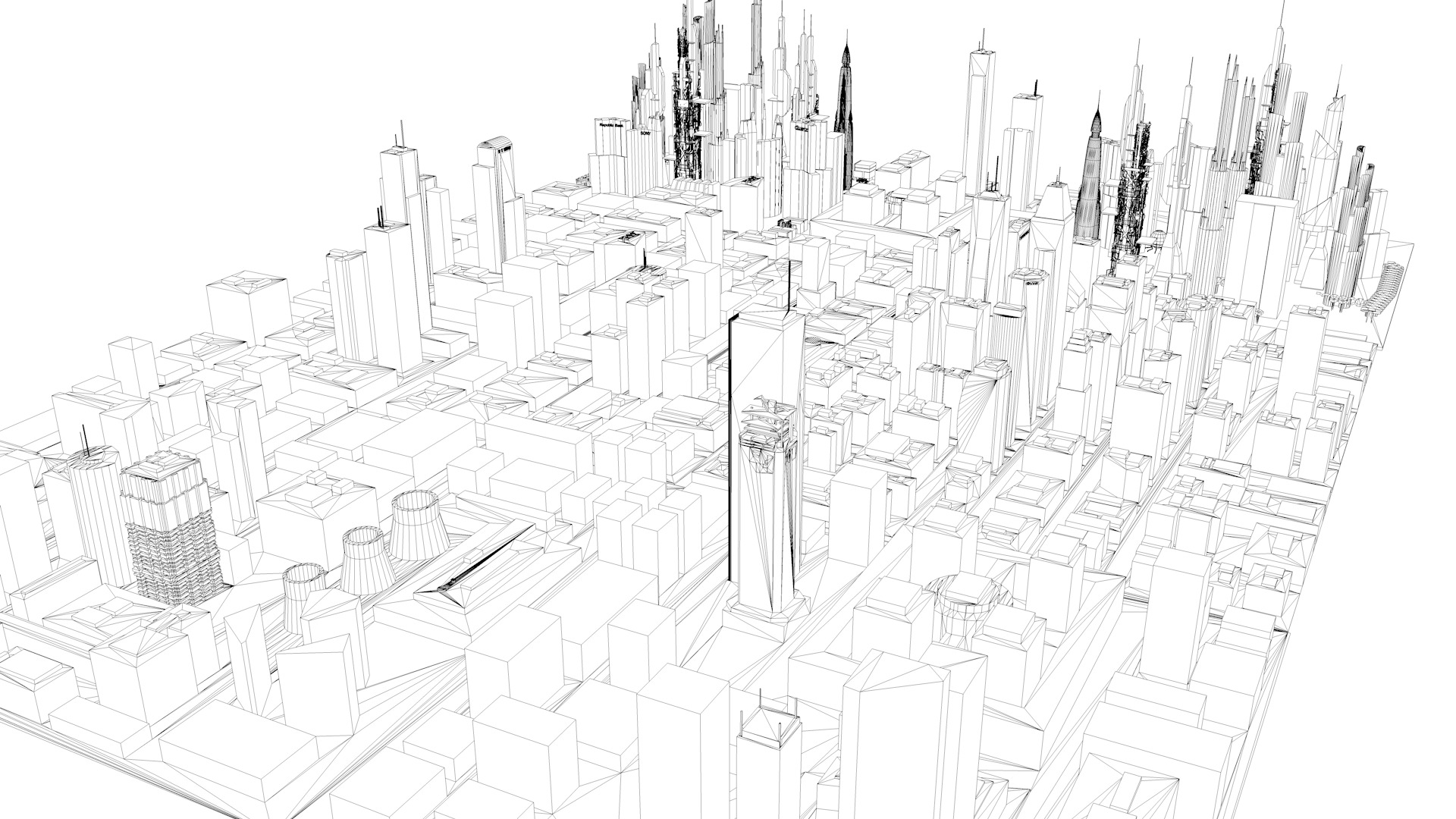 Buildings City building industrial park commercial housing 3D model_1