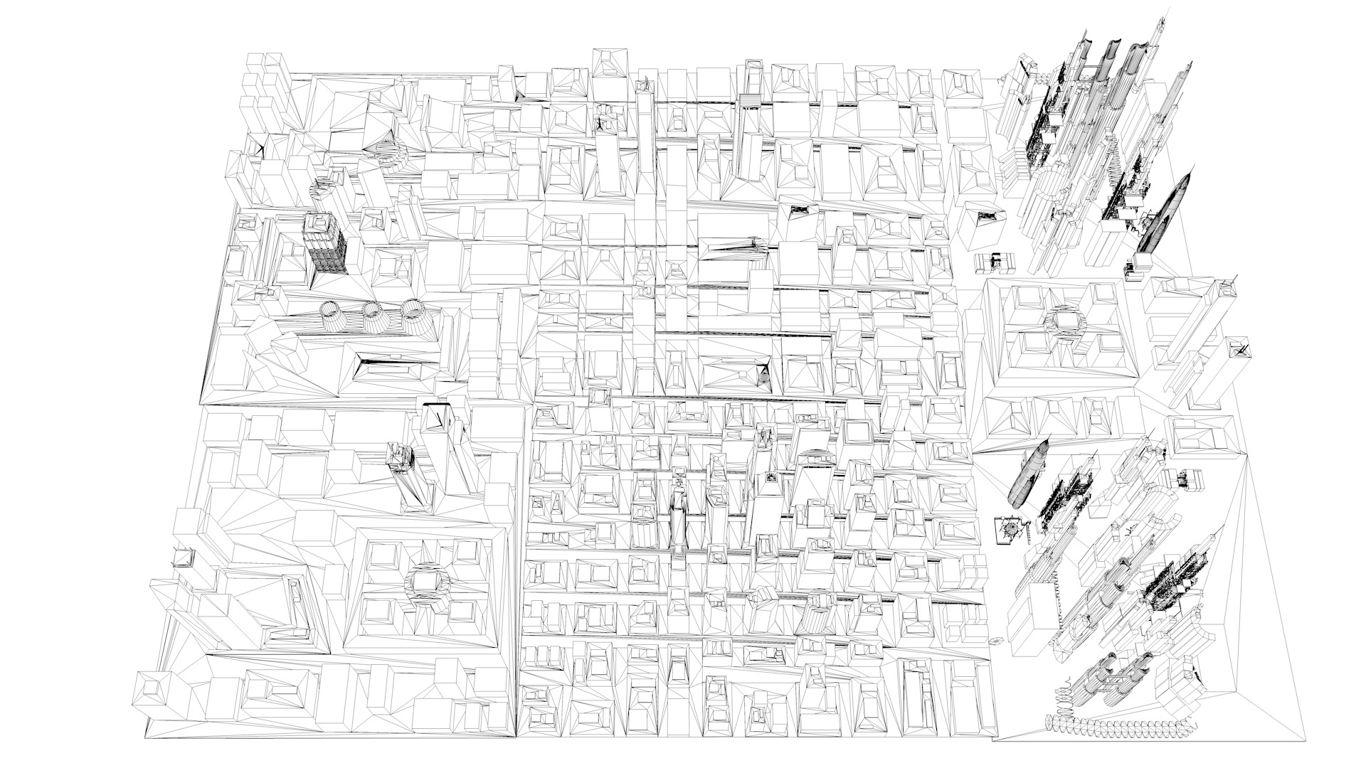 Buildings City building industrial park commercial housing 3D model_2