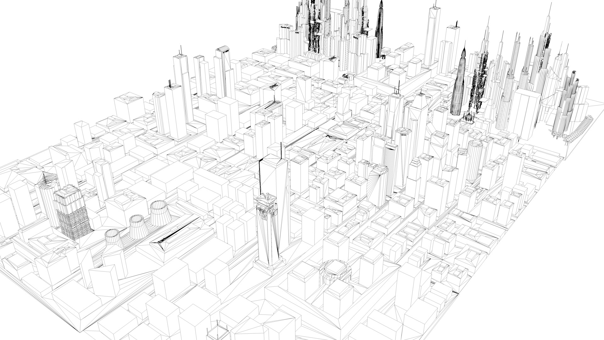 Buildings City building industrial park commercial housing 3D model_3