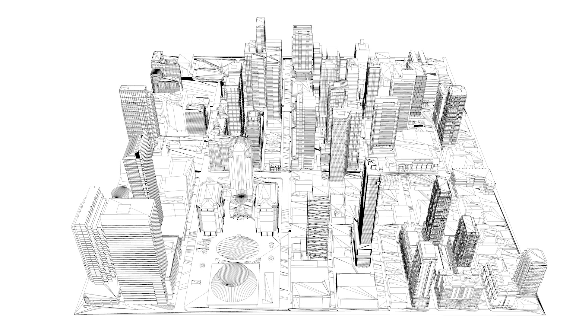 Buildings City building industrial park commercial housing 3D model_3