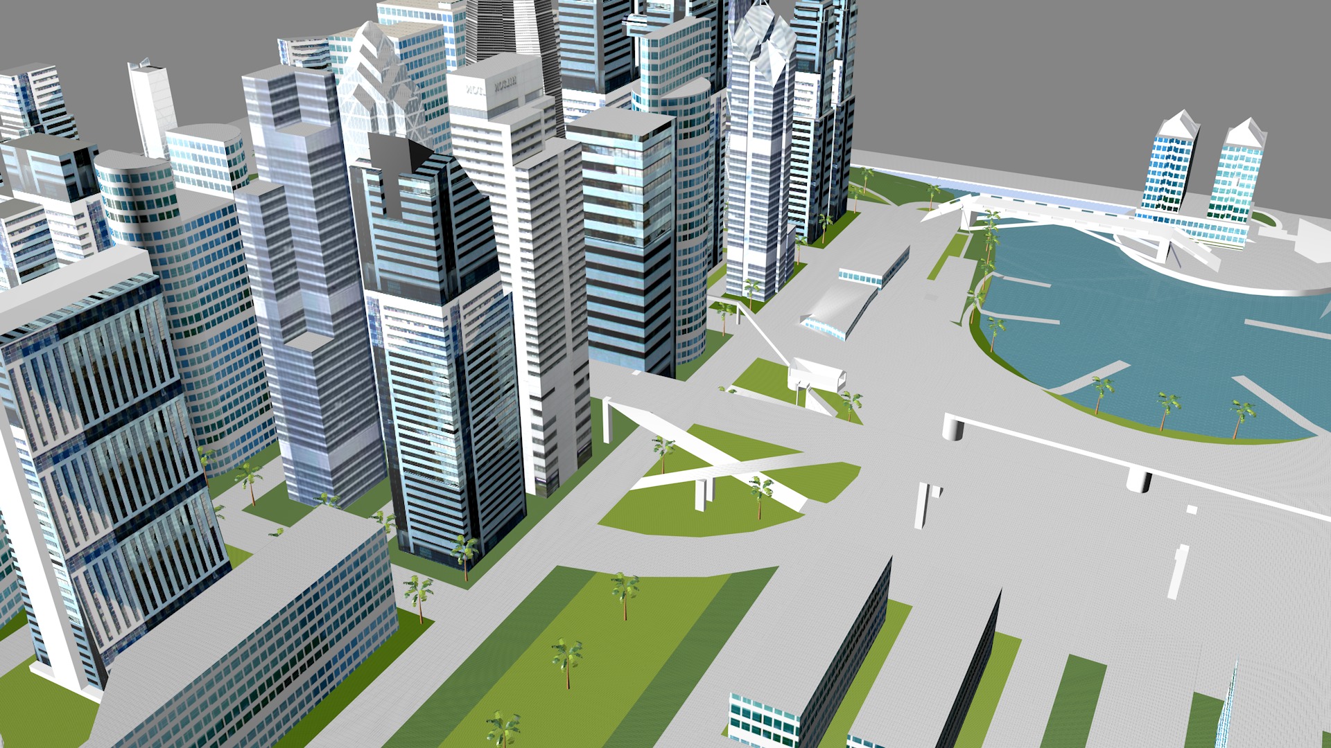 Buildings City building industrial park commercial housing 3D model_17