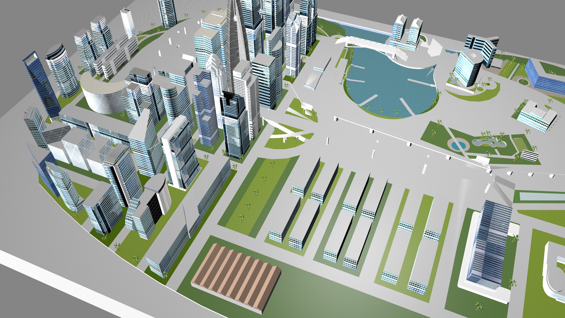 Buildings City building industrial park commercial housing 3D model_4