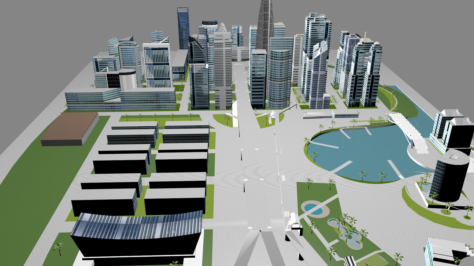 Buildings City building industrial park commercial housing 3D model_12
