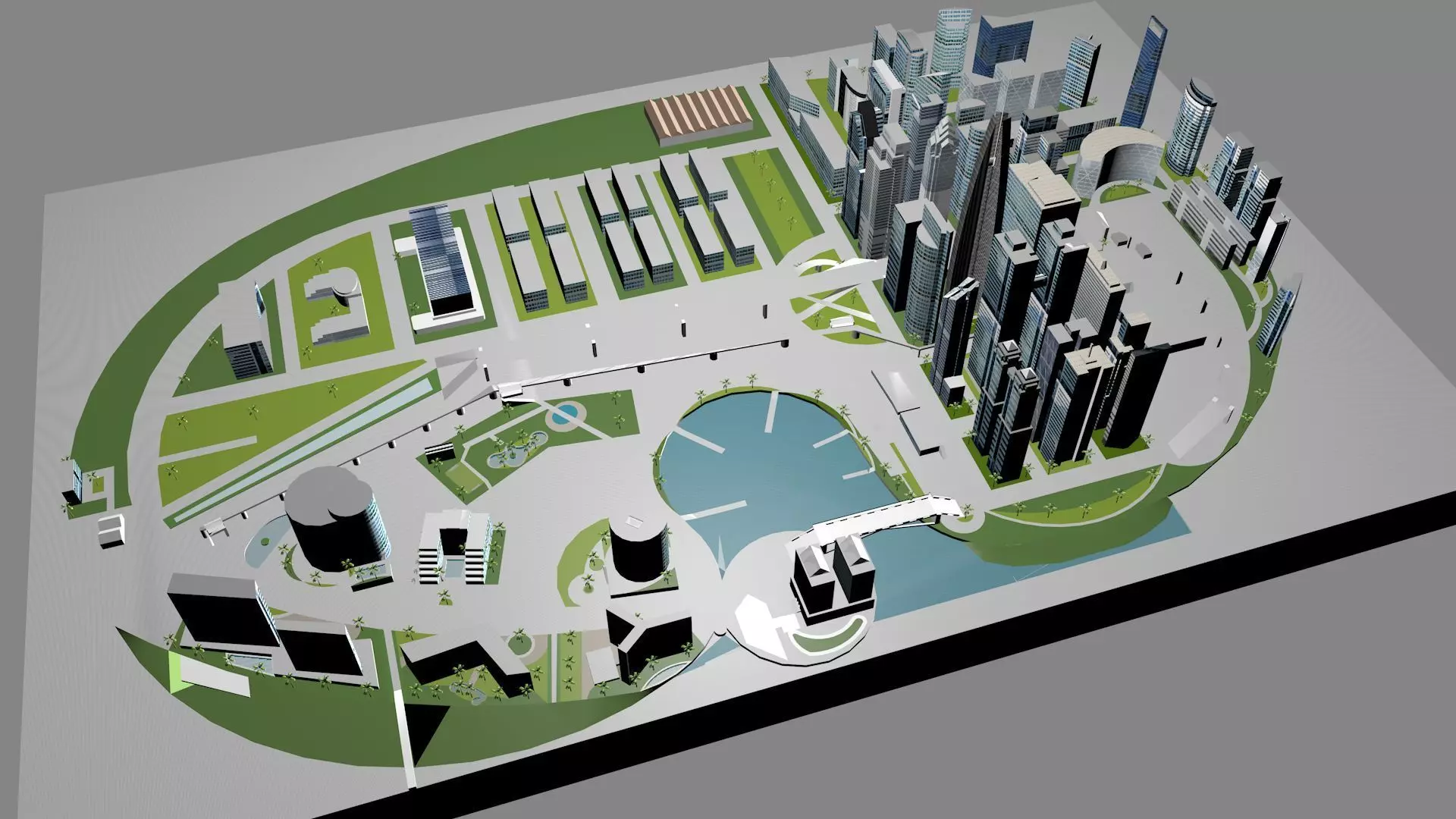 Buildings City building industrial park commercial housing 3D model_0