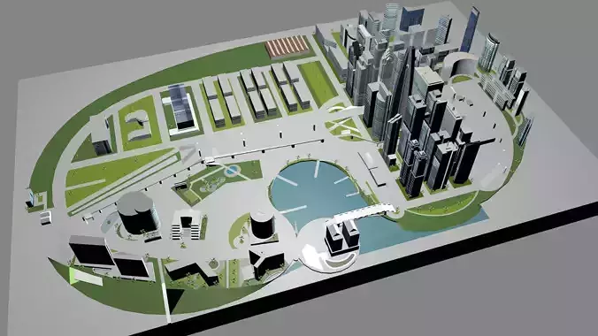 Buildings City building industrial park commercial housing