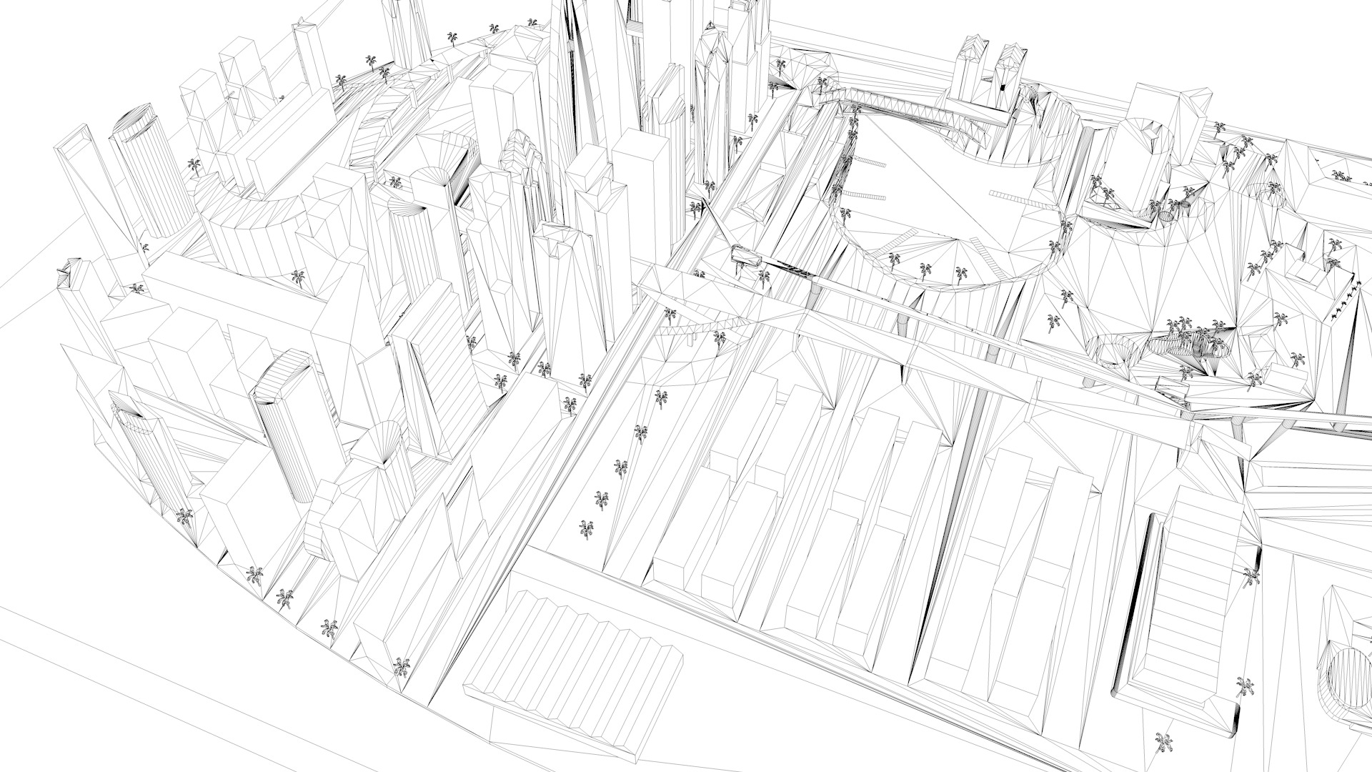 Buildings City building industrial park commercial housing 3D model_5