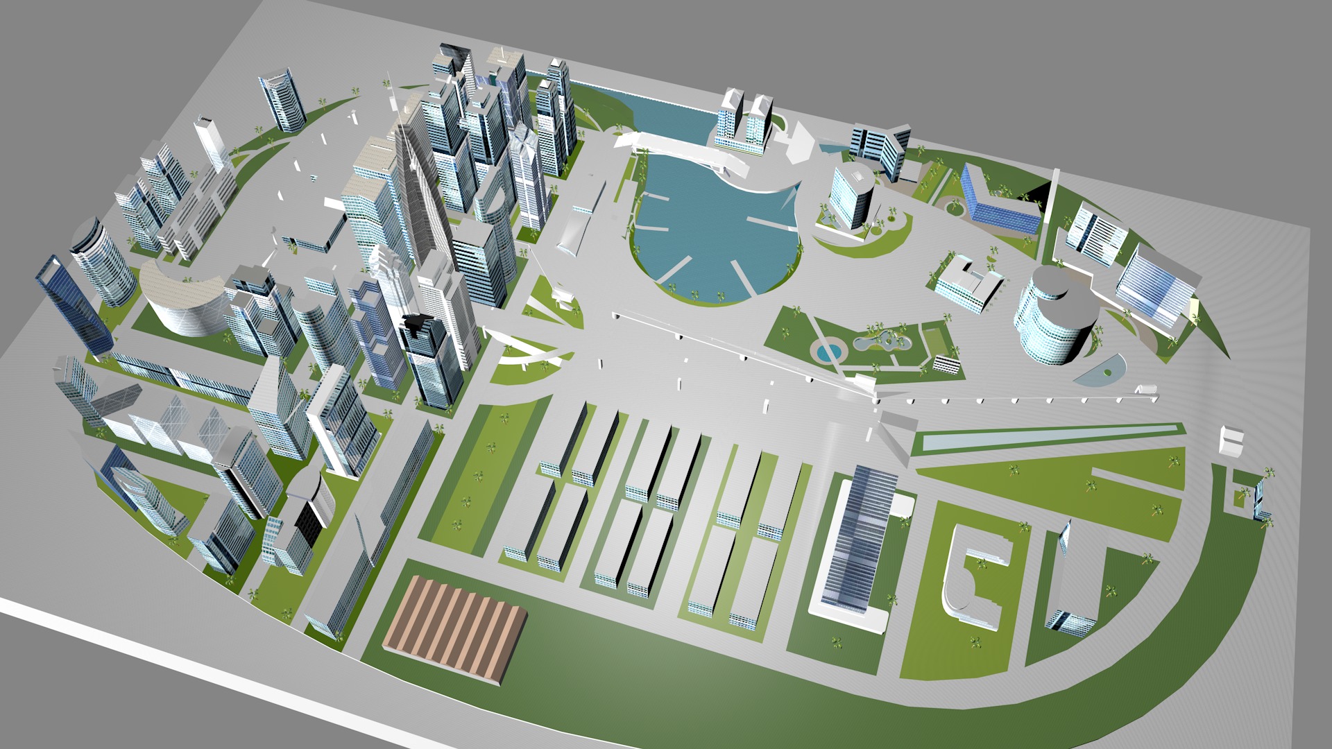 Buildings City building industrial park commercial housing 3D model_7