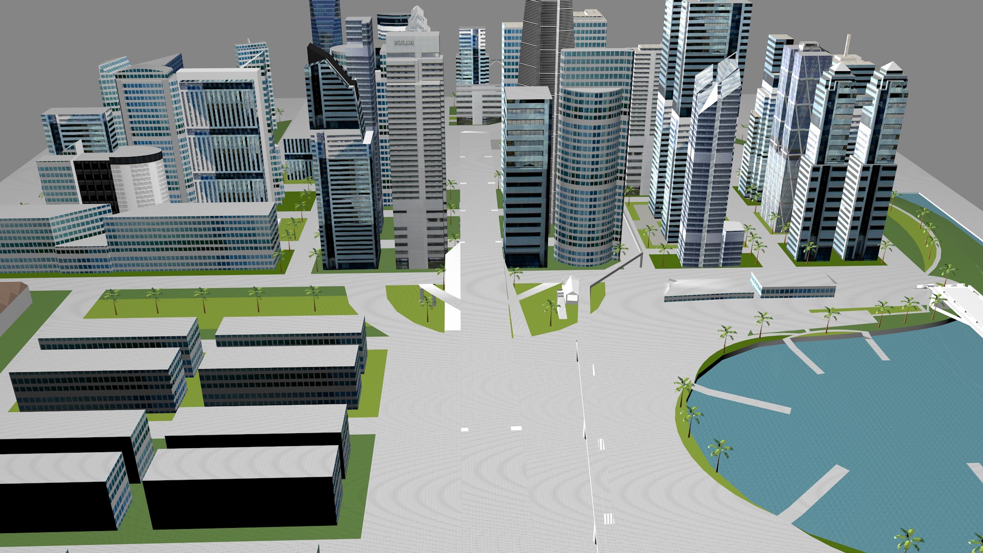 Buildings City building industrial park commercial housing 3D model_13