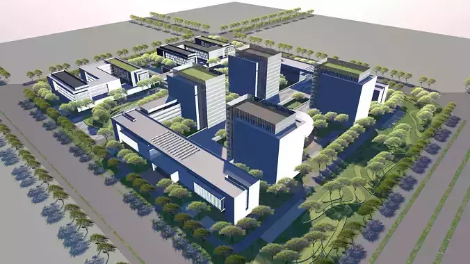 Office building industrial park