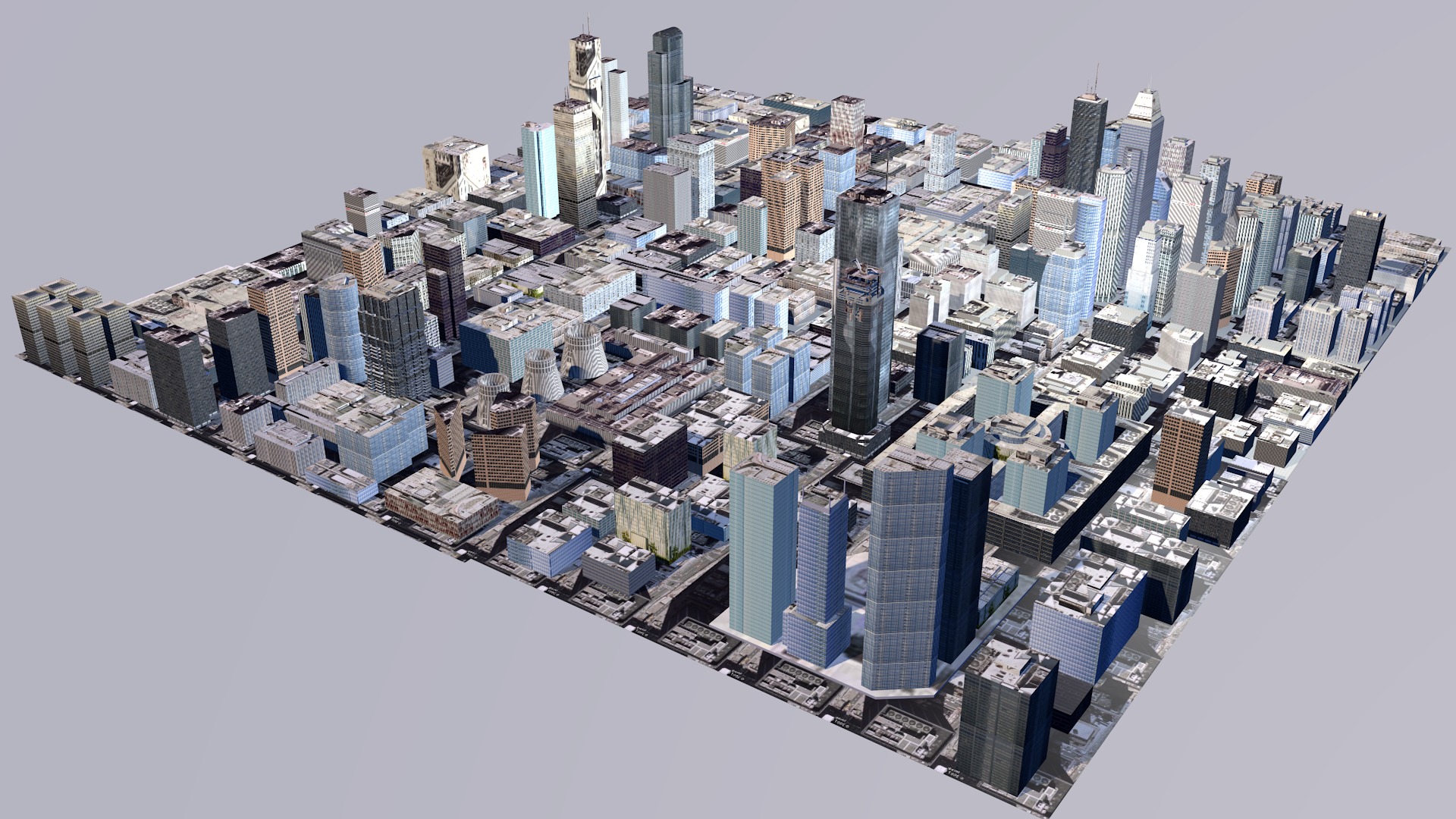 Modern urban high-rise buildings building ancillary buildings 3D model_11