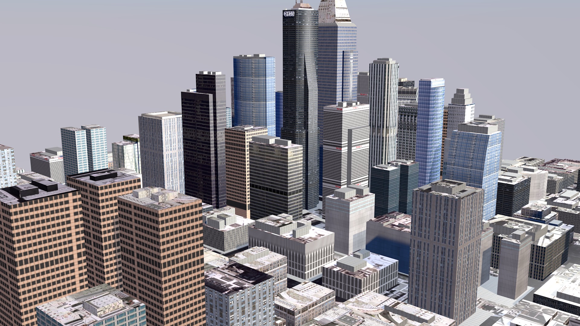 Modern urban high-rise buildings building ancillary buildings 3D model_3