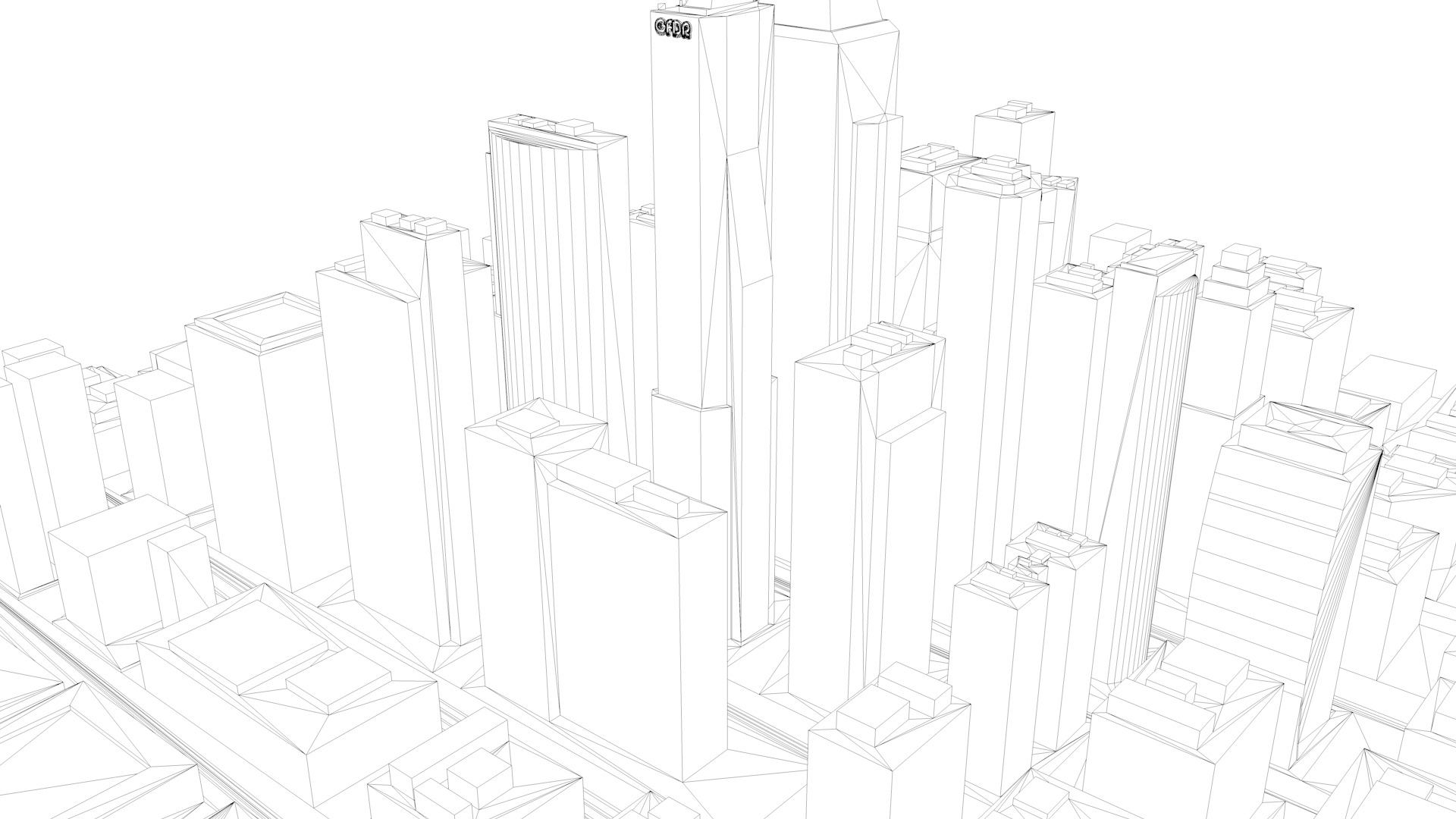 Modern urban high-rise buildings building ancillary buildings 3D model_8