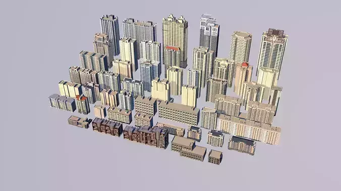 Modern urban high-rise buildings building ancillary buildings