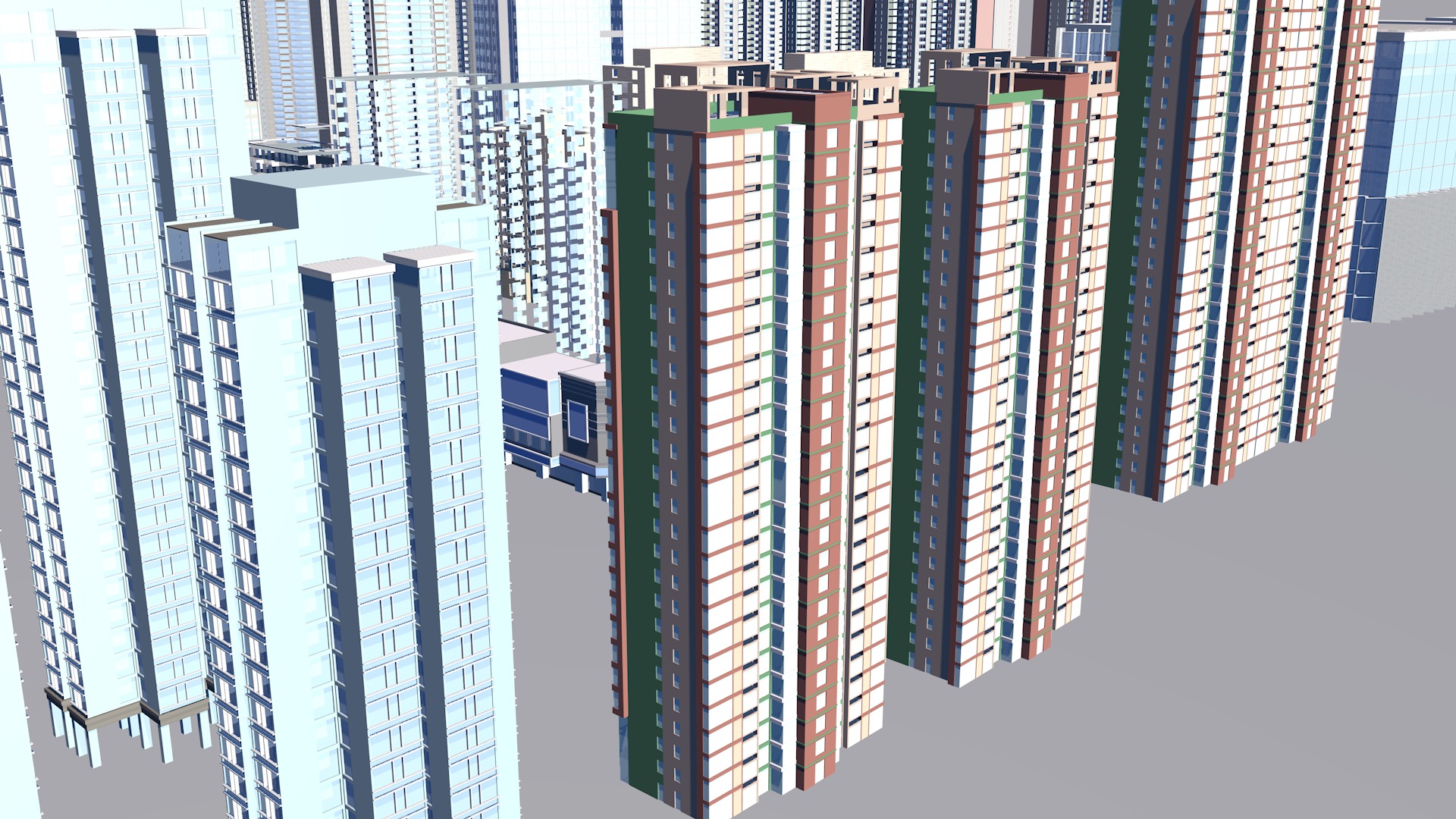 Modern office building Guangzhou Tower small Manwaist office 3D model_10