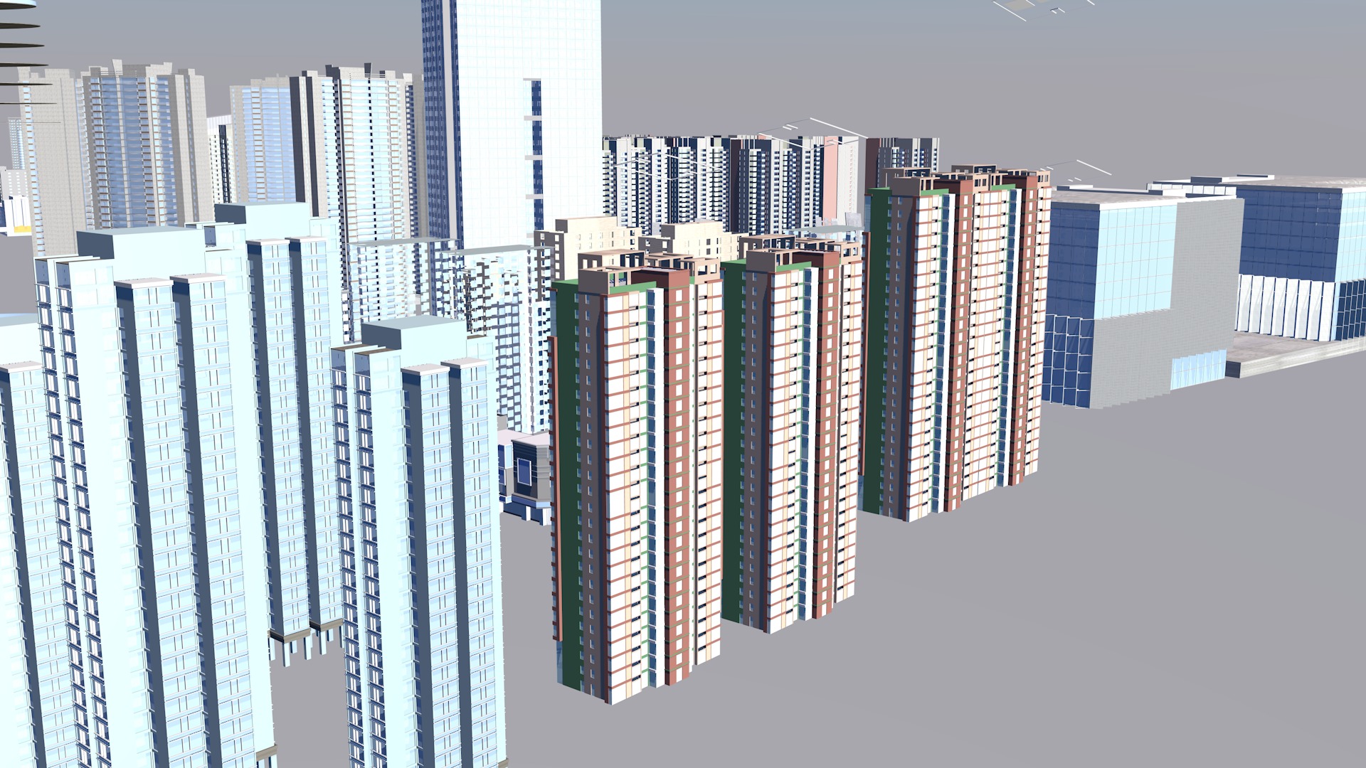 Modern office building Guangzhou Tower small Manwaist office 3D model_9
