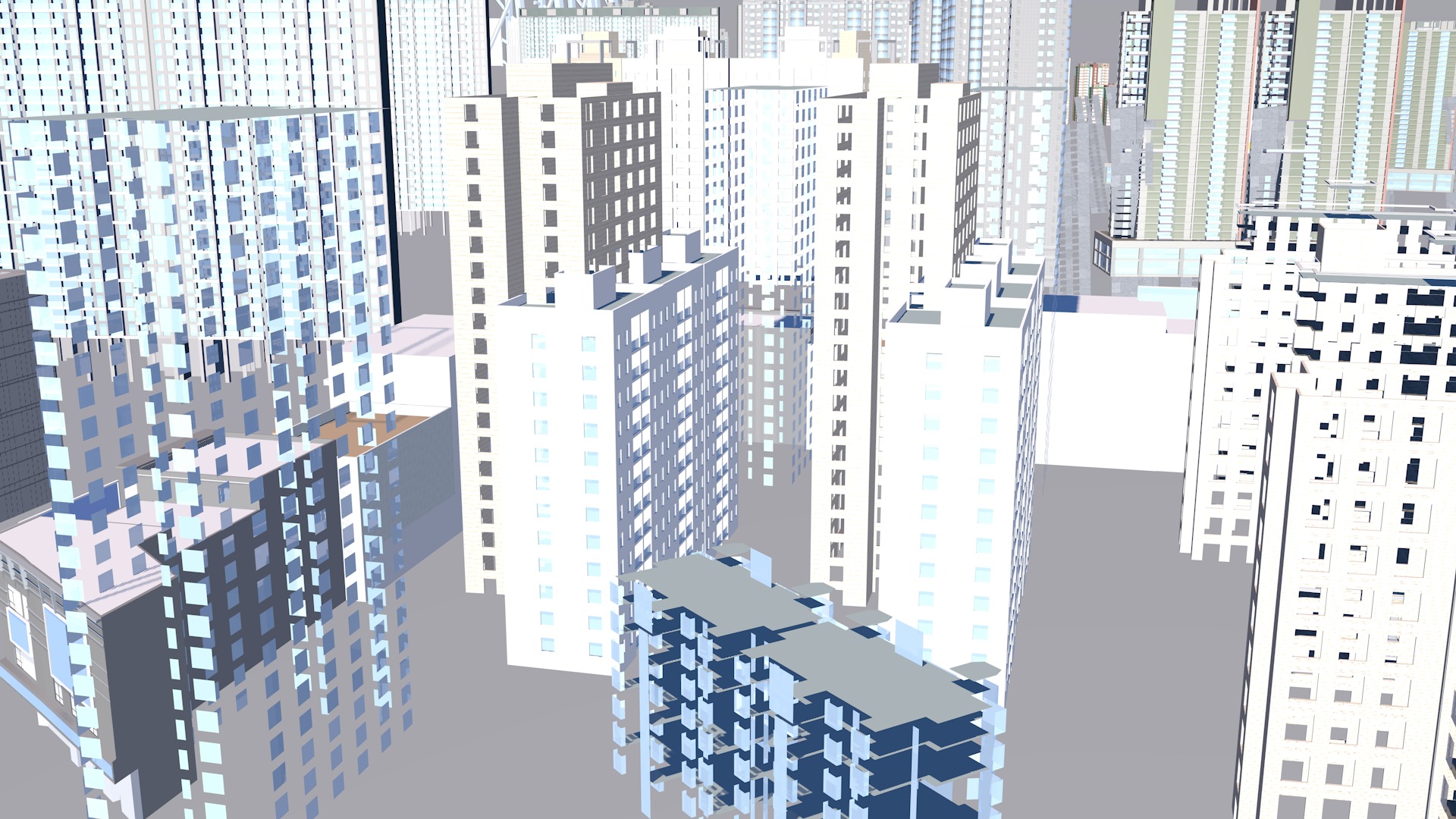 Modern office building Guangzhou Tower small Manwaist office 3D model_35