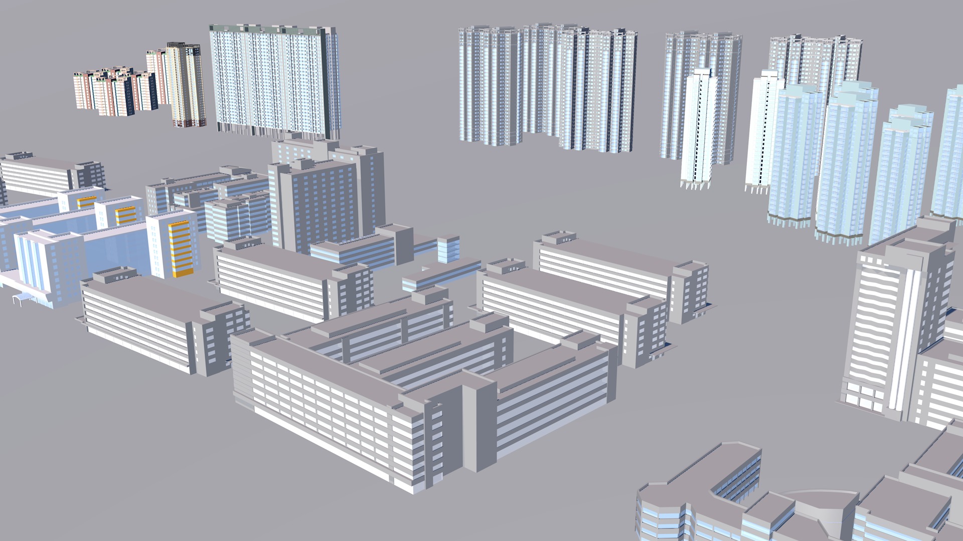 Modern office building Guangzhou Tower small Manwaist office 3D model_3