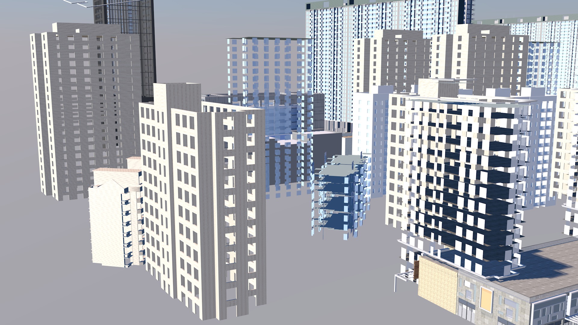 Modern office building Guangzhou Tower small Manwaist office 3D model_33