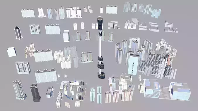 Modern office building Guangzhou Tower small Manwaist office