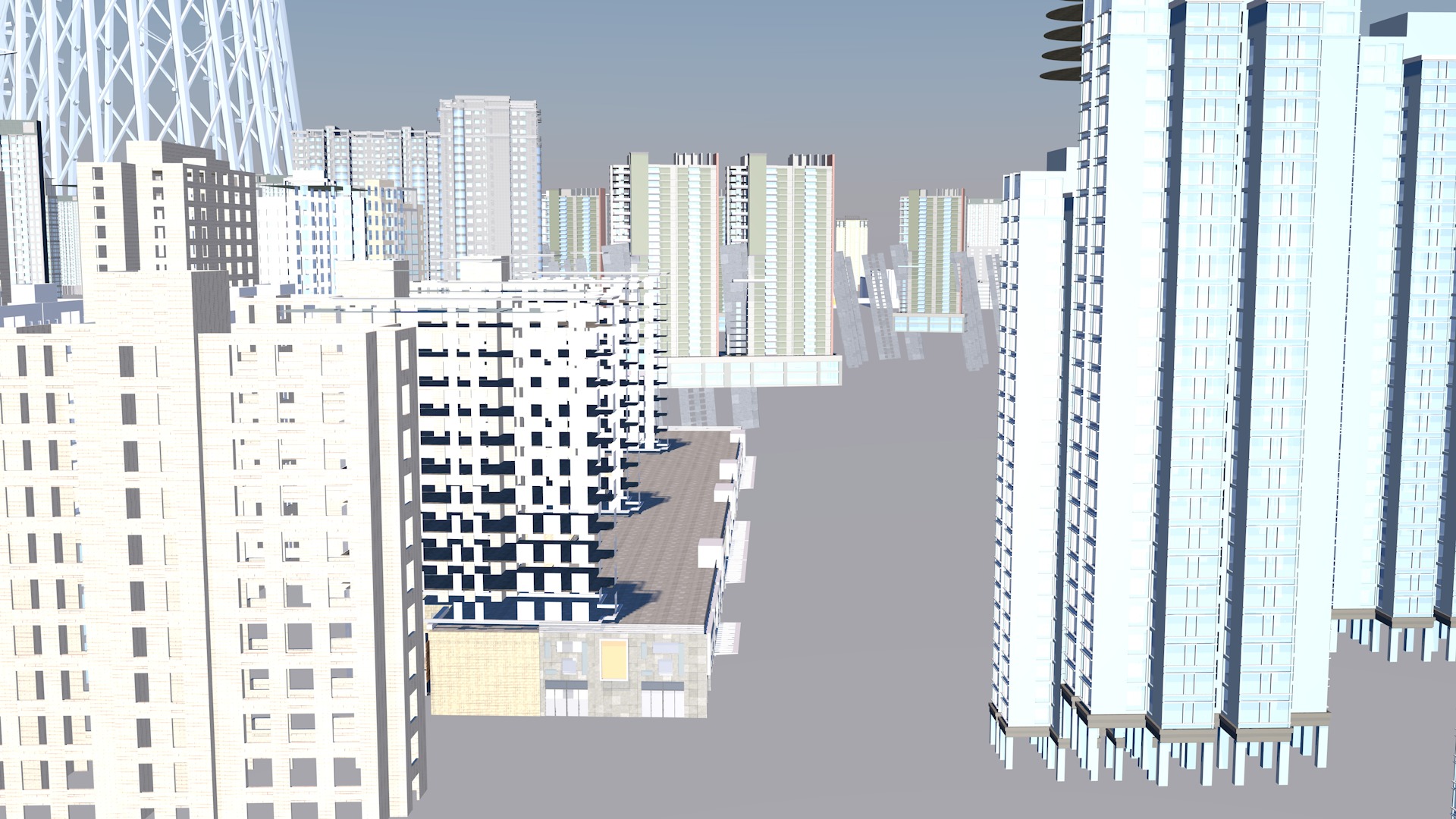 Modern office building Guangzhou Tower small Manwaist office 3D model_13