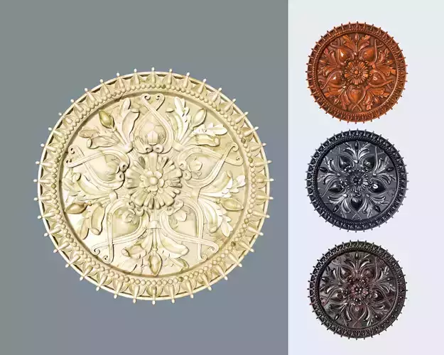 Architectural ornament in a circle 3D model