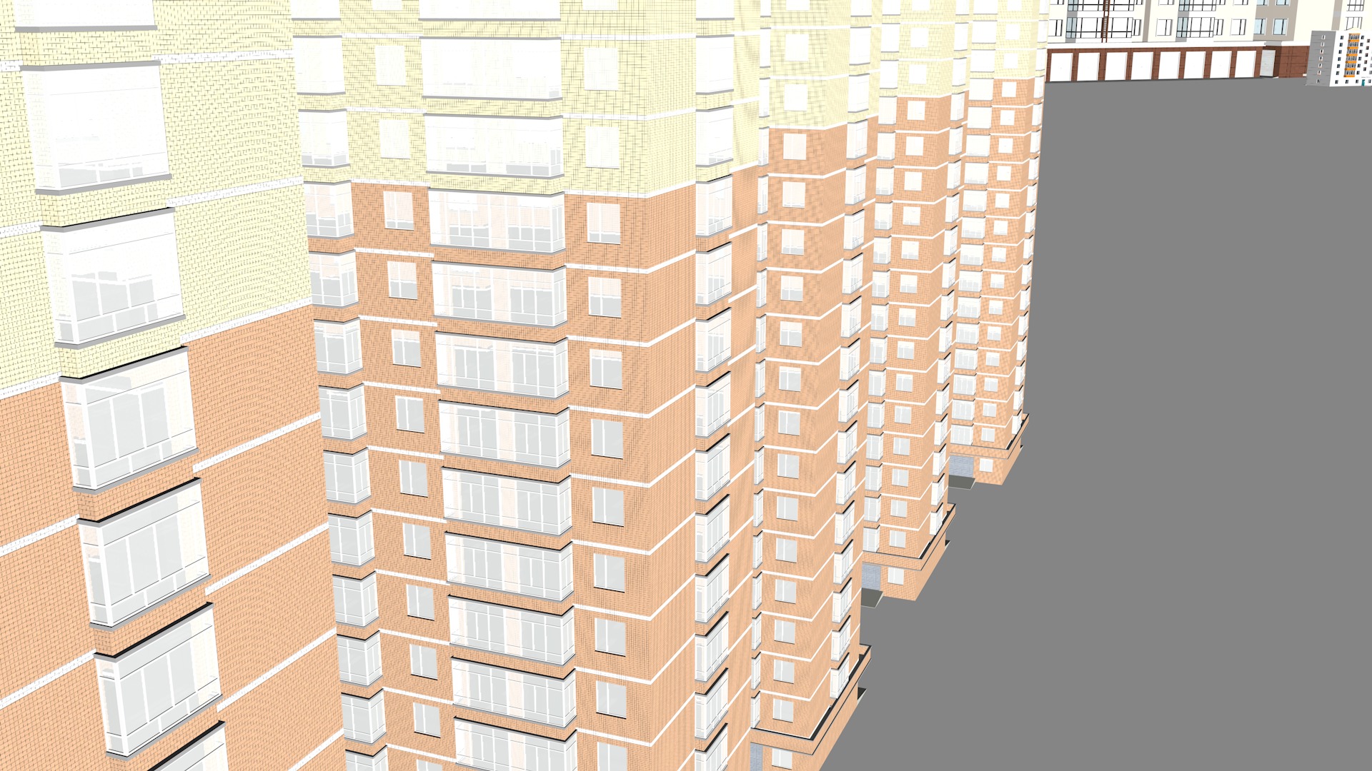 Modern birdseye view of urban planning Urban buildings office 3D model_25