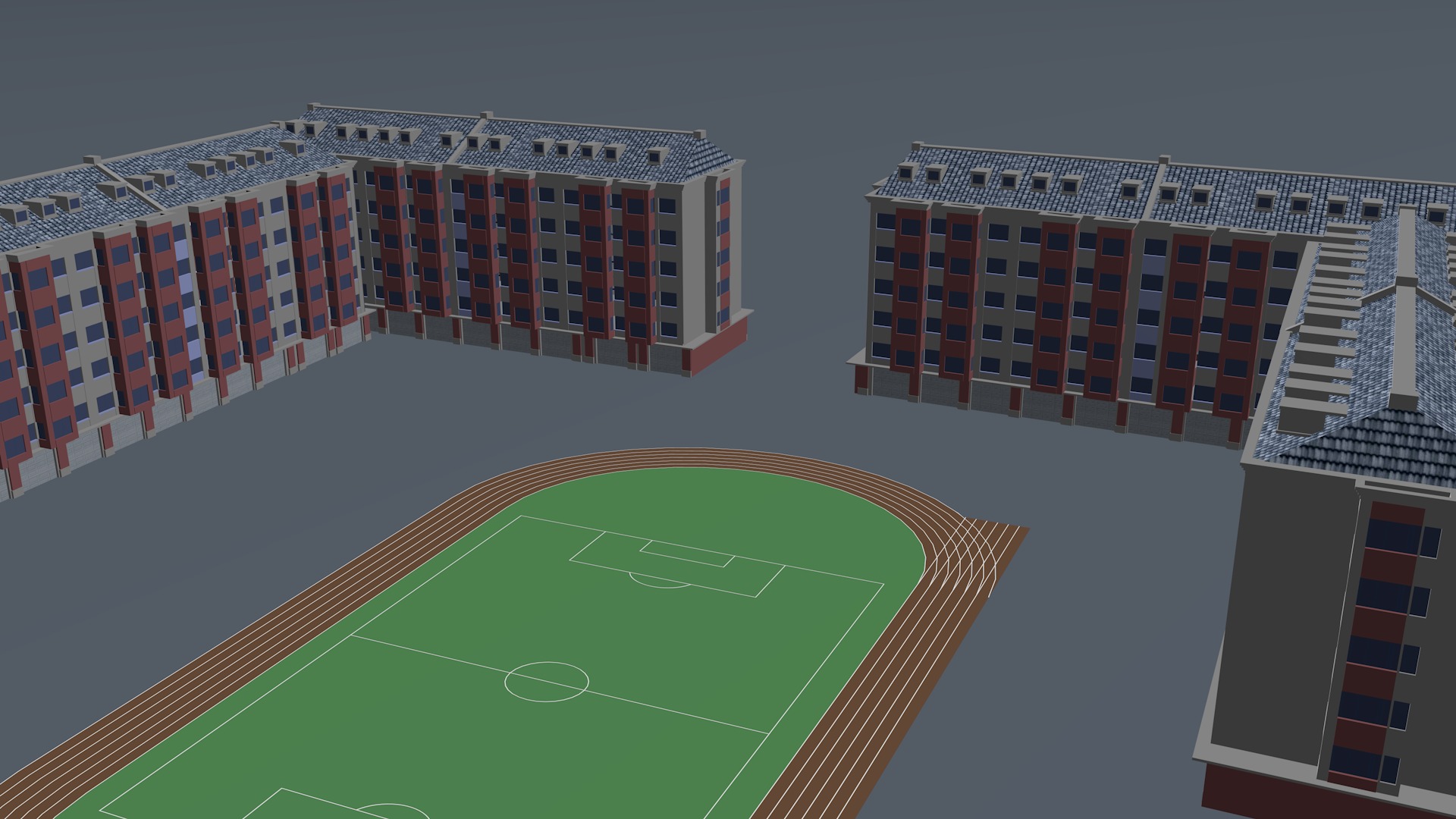 Modern birdseye view of urban planning Urban buildings office 3D model_22