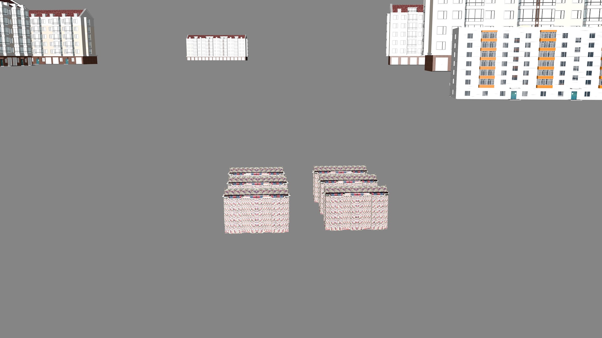 Modern birdseye view of urban planning Urban buildings office 3D model_23