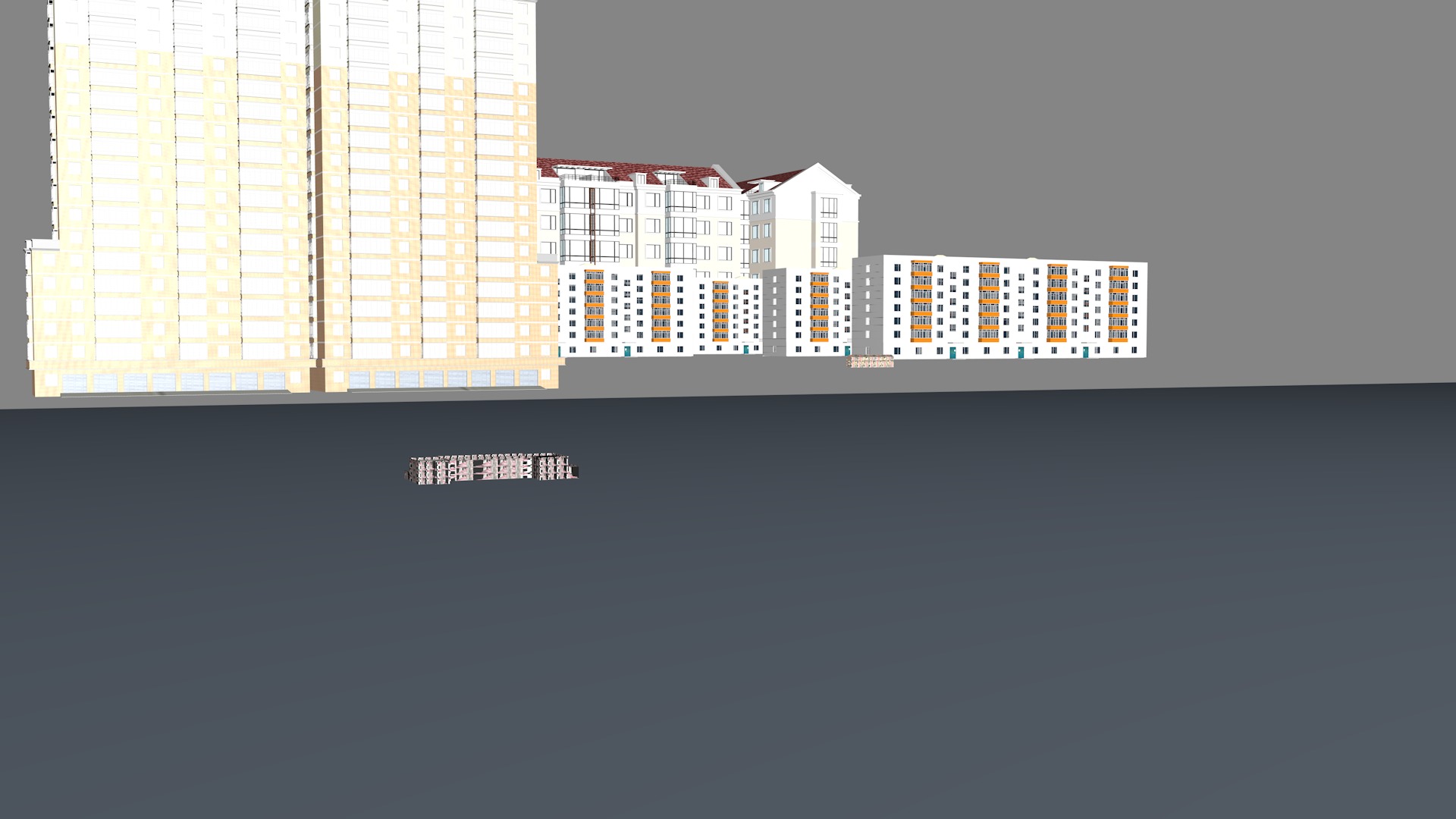 Modern birdseye view of urban planning Urban buildings office 3D model_20