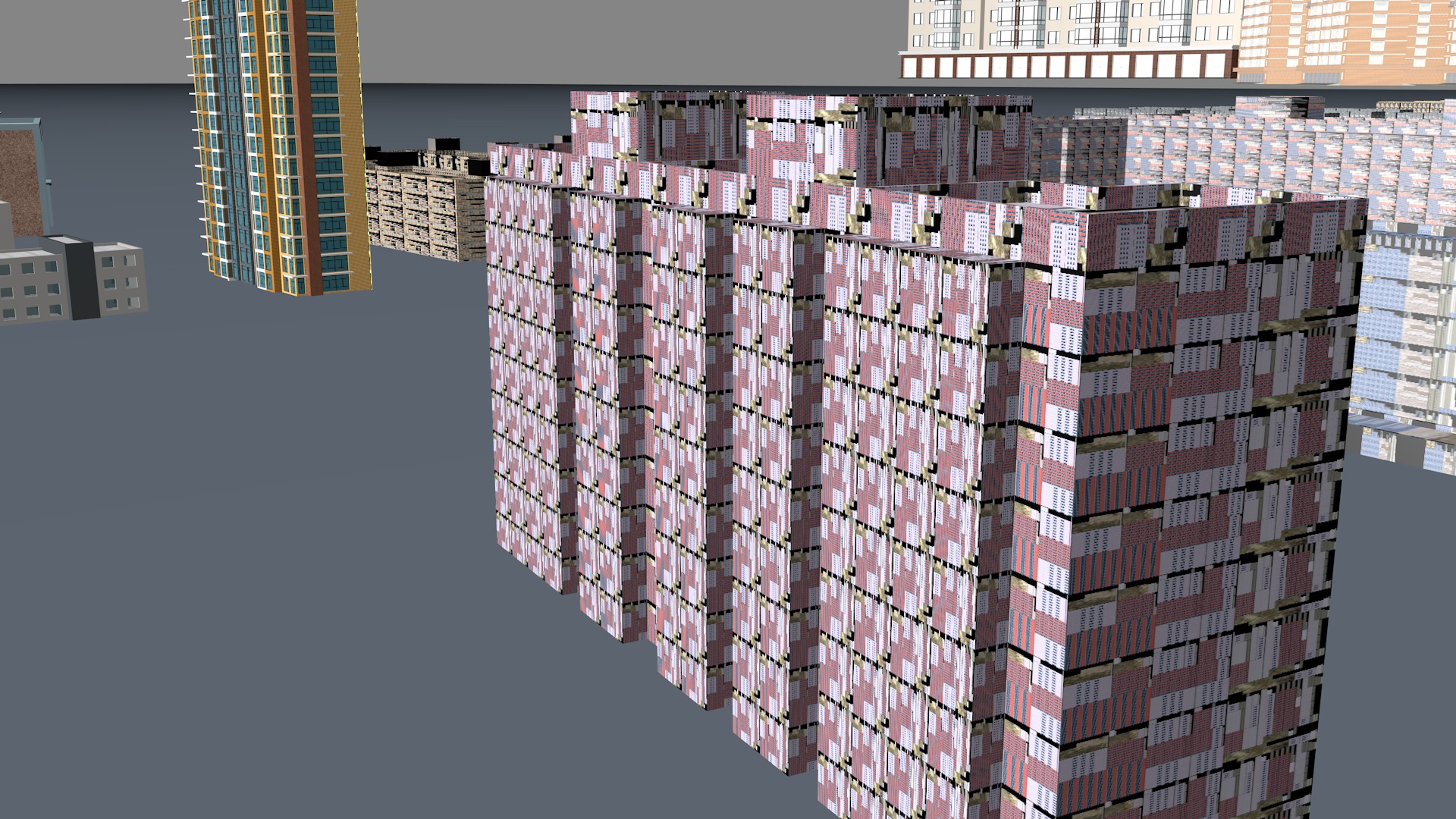 Modern birdseye view of urban planning Urban buildings office 3D model_4