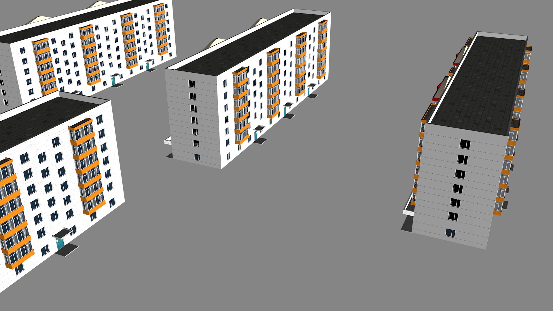 Modern birdseye view of urban planning Urban buildings office 3D model_13