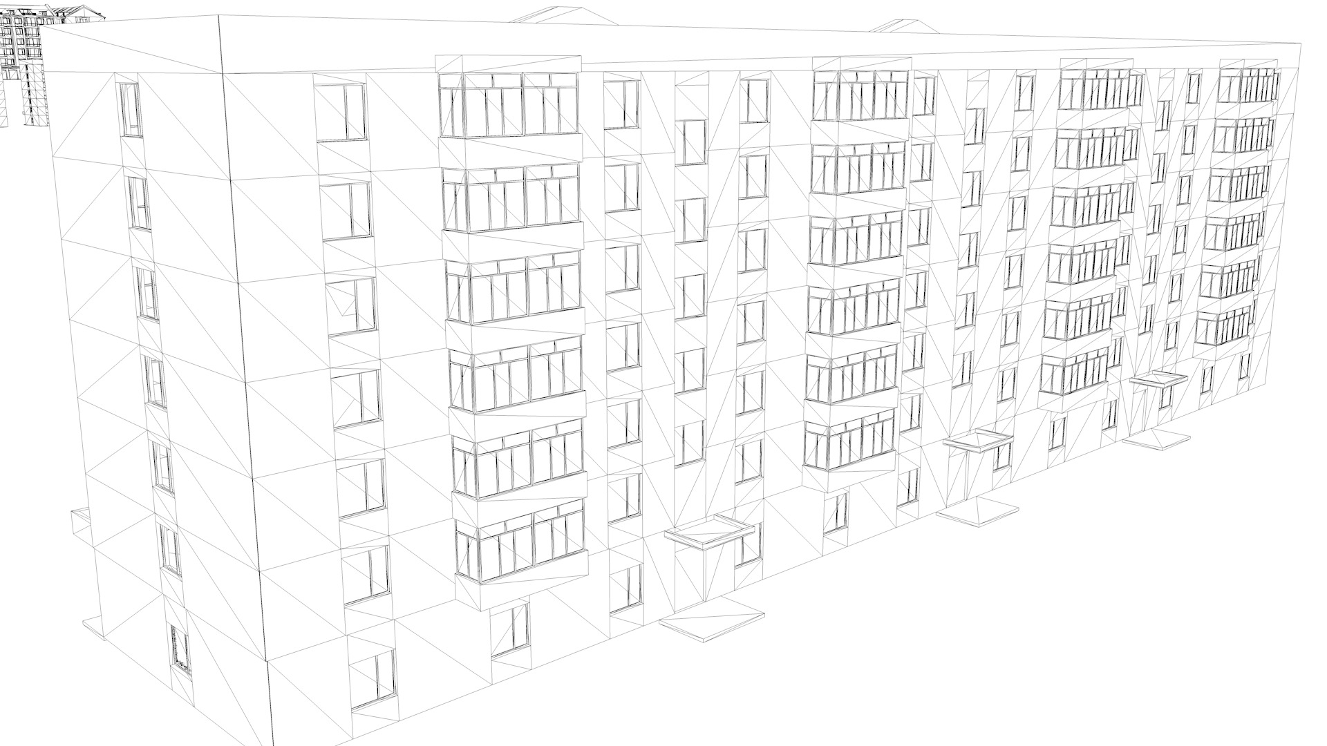 Modern birdseye view of urban planning Urban buildings office 3D model_10