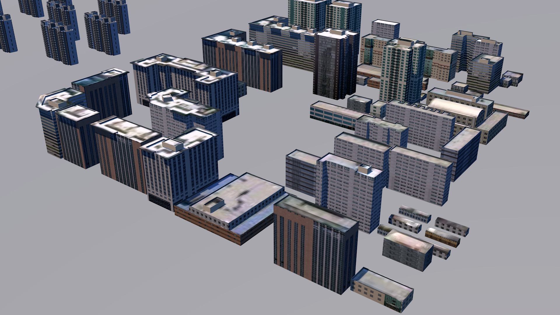Modern birdseye view of urban planning Urban buildings office 3D model_14