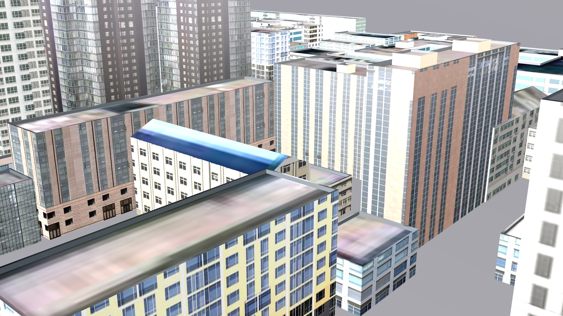Modern birdseye view of urban planning Urban buildings office 3D model_18