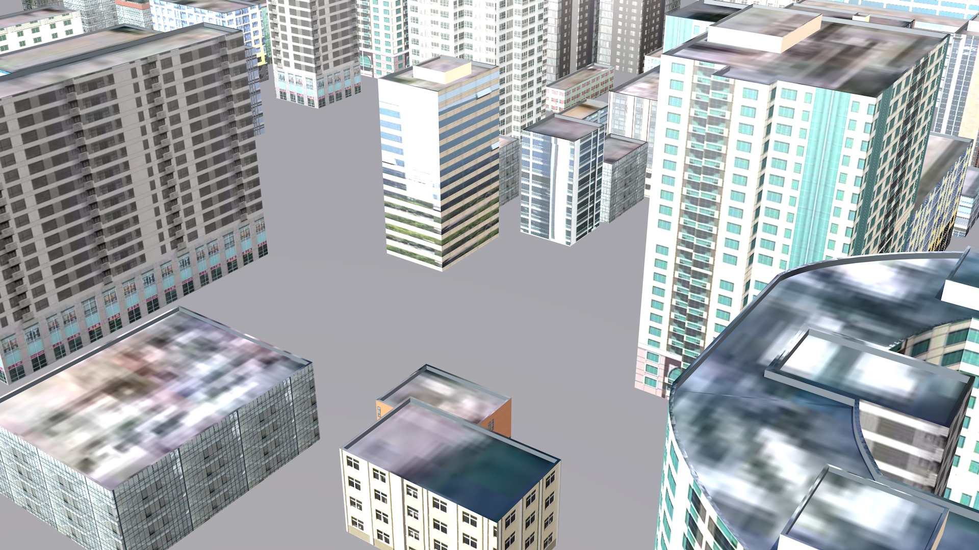 Modern birdseye view of urban planning Urban buildings office 3D model_20