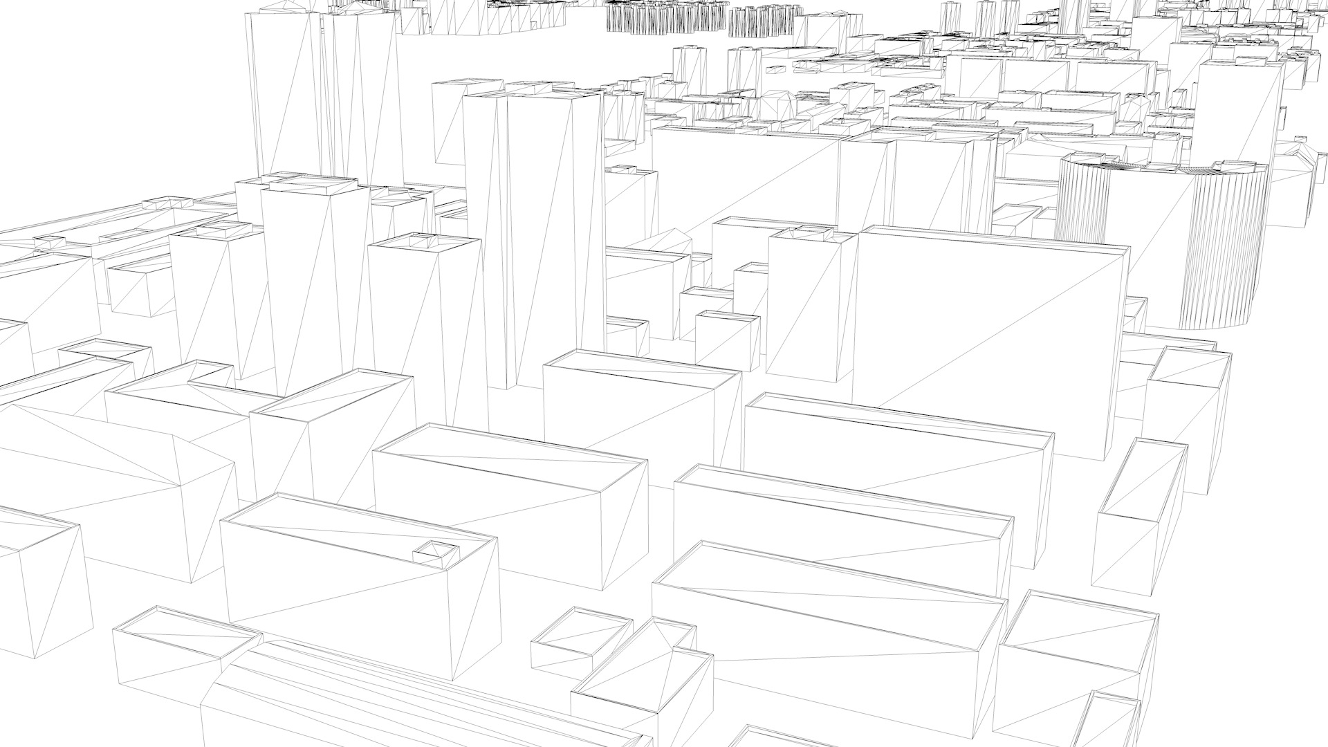 Modern birdseye view of urban planning Urban buildings office 3D model_4