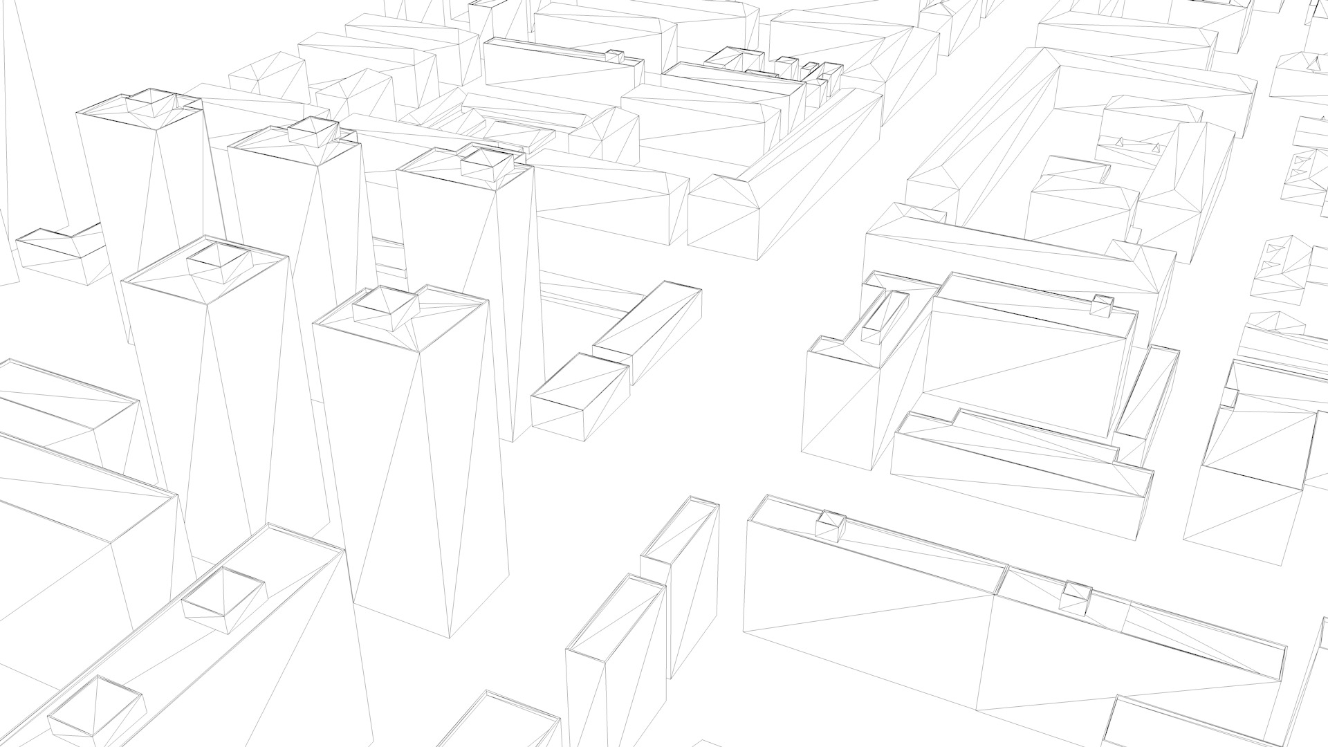 Modern birdseye view of urban planning Urban buildings office 3D model_12