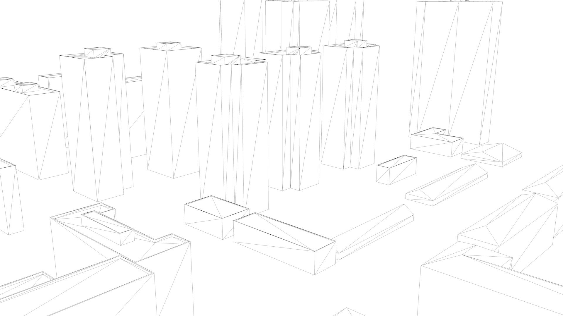 Modern birdseye view of urban planning Urban buildings office 3D model_10