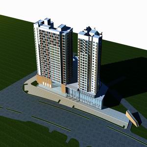 High-Rise Residential Building Collection 50 items Vol1  3D model_21