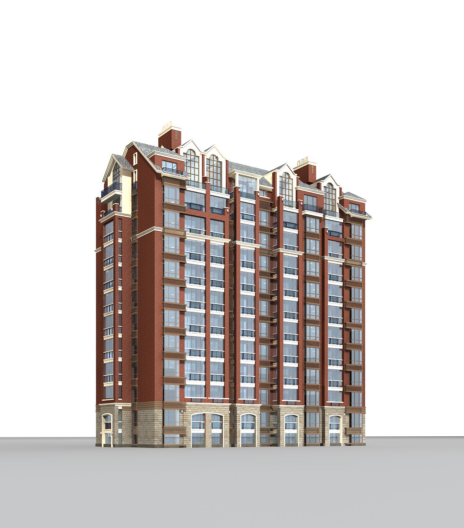 High-Rise Residential Building Collection 50 items Vol1  3D model_49