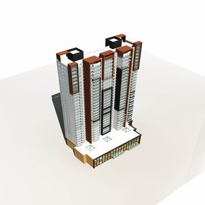 High-Rise Residential Building Collection 50 items Vol1  3D model_18