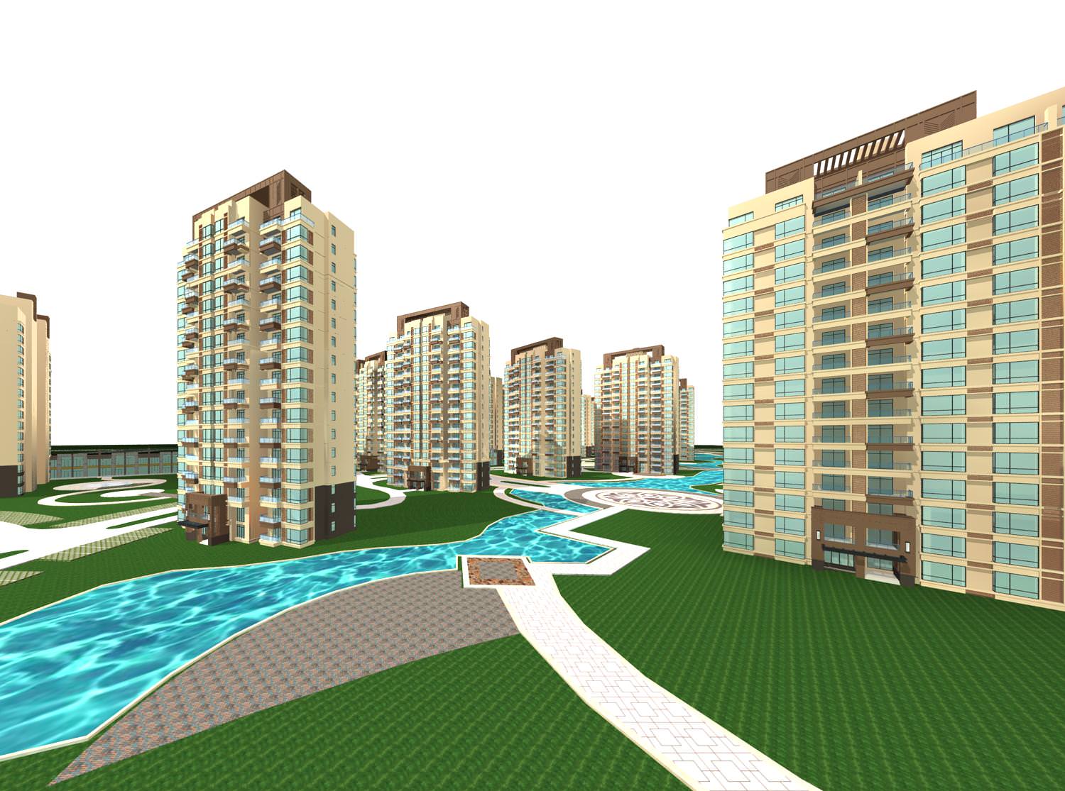High-Rise Residential Building Collection 50 items Vol1  3D model_44