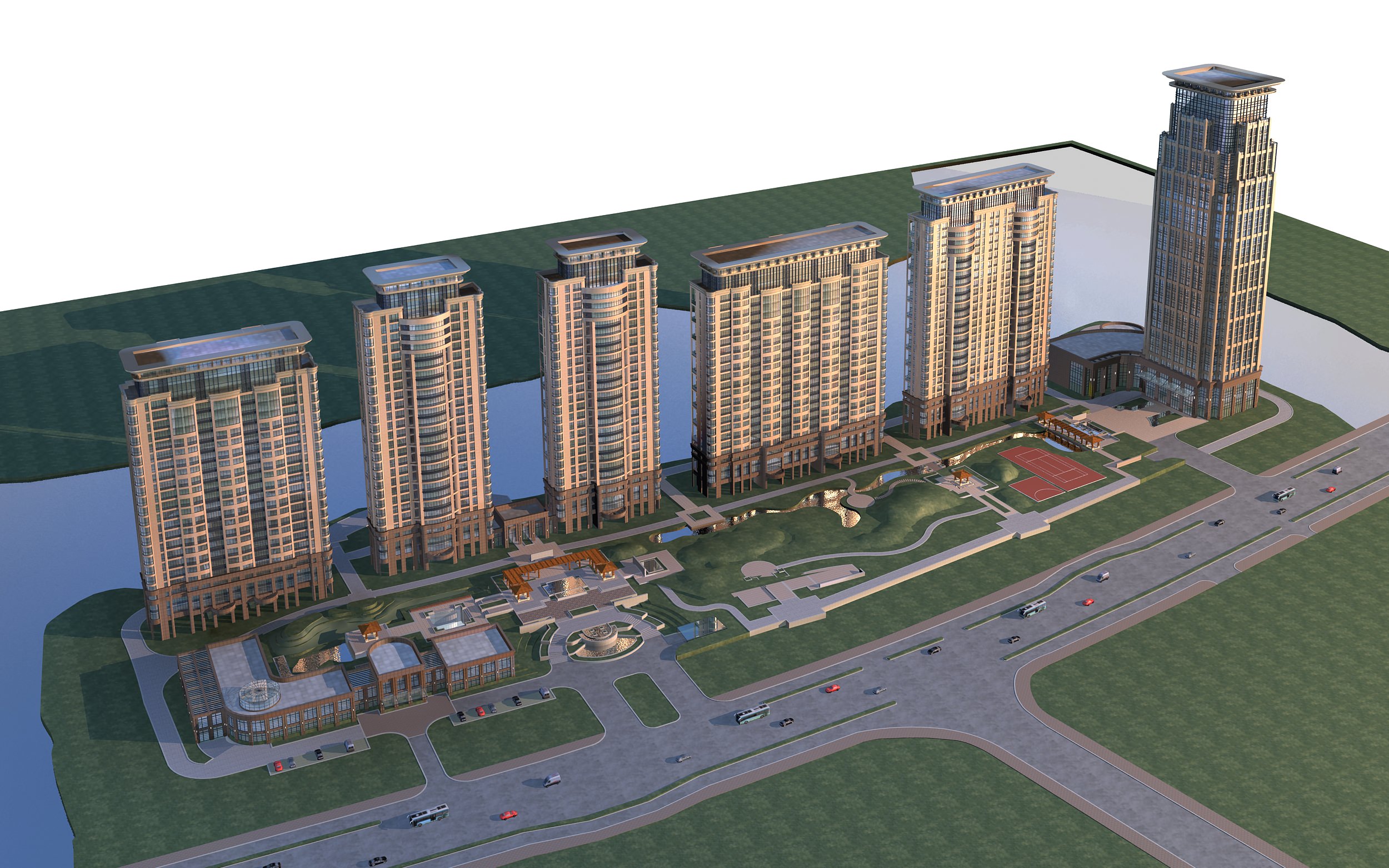 High-Rise Residential Building Collection 50 items Vol1  3D model_10