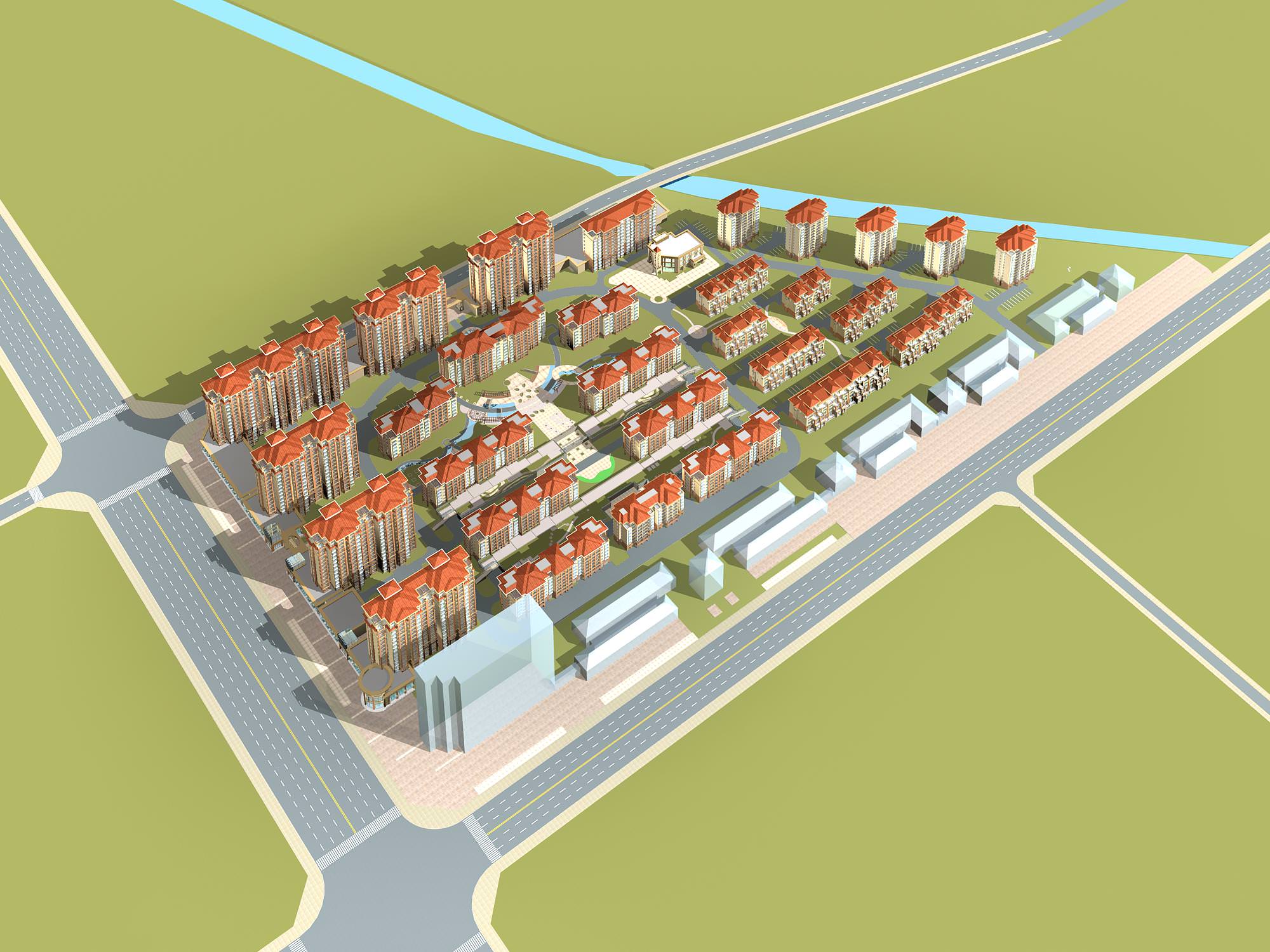 High-Rise Residential Building Collection 50 items Vol1  3D model_45