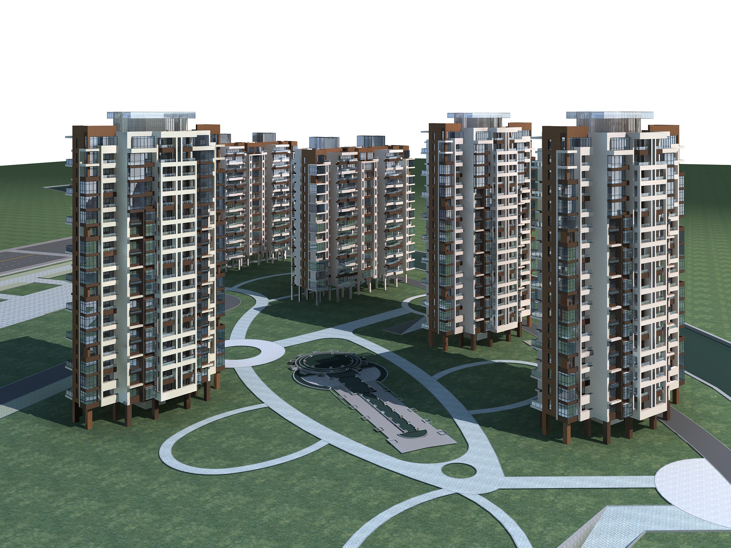 High-Rise Residential Building Collection 50 items Vol1  3D model_1