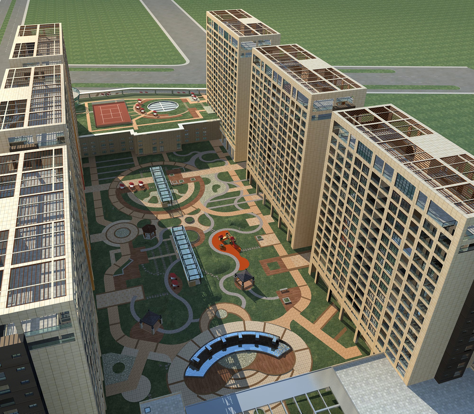 High-Rise Residential Building Collection 50 items Vol1  3D model_9