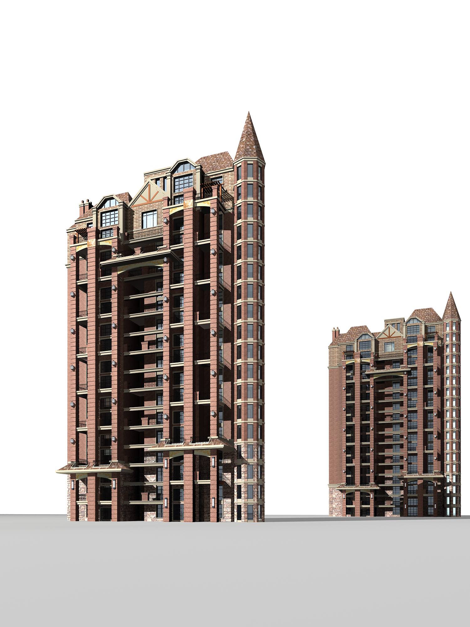 High-Rise Residential Building Collection 50 items Vol1  3D model_48