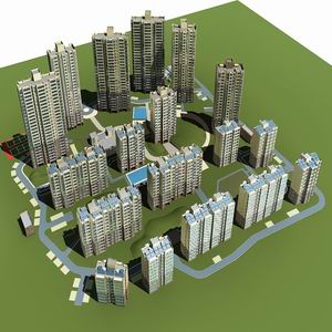 High-Rise Residential Building Collection 50 items Vol1  3D model_17