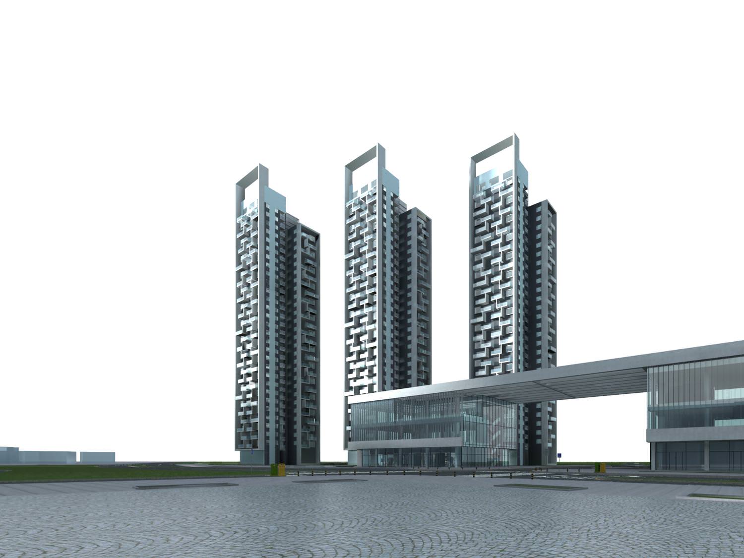 High-Rise Residential Building Collection 50 items Vol1  3D model_33